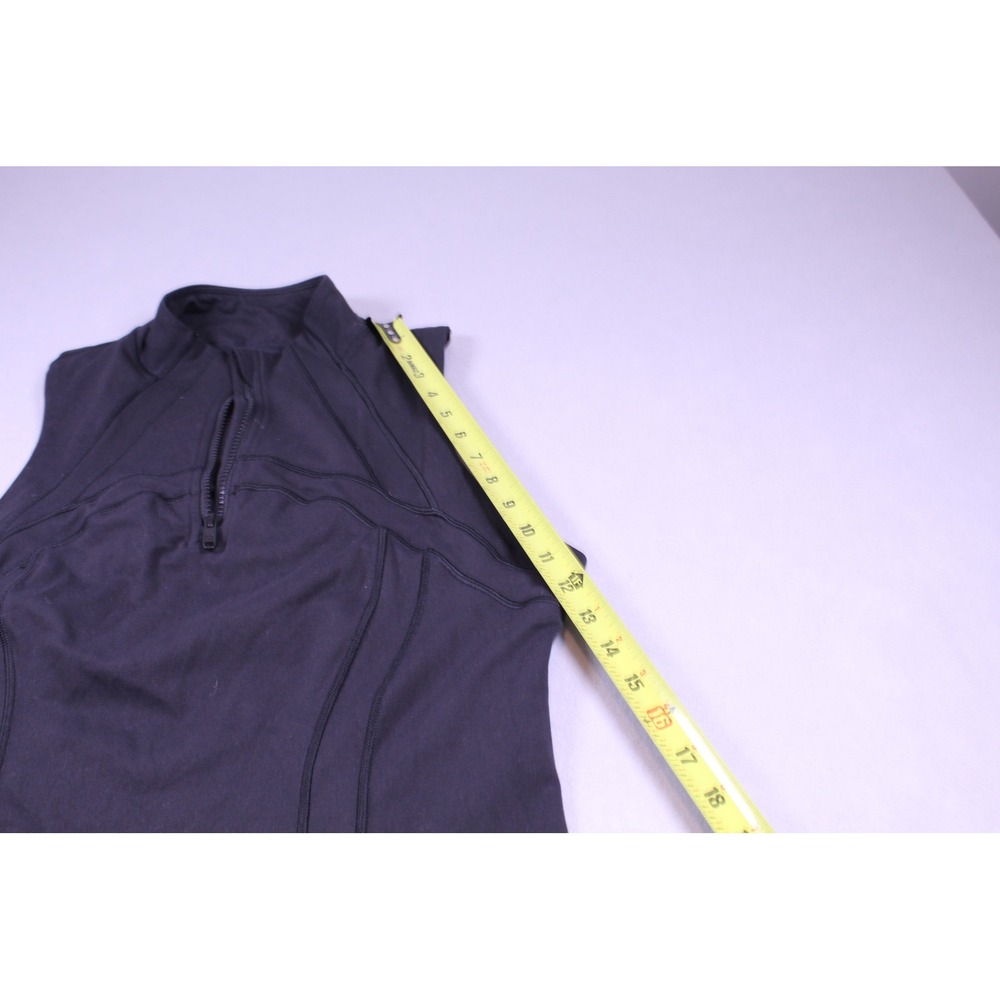 Lululemon Black Sleeveless Mock Neck Quarter Zip Athletic Tennis Dress Size 8 - Picture 4 of 6
